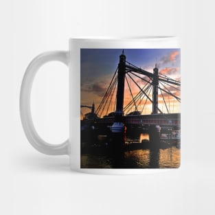 Albert Bridge Sunset River Thames London Mug